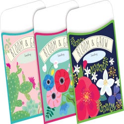 Image for Barker Creek Peel and Stick Library Pockets, Petals & Prickles, Set of 30 from School Specialty