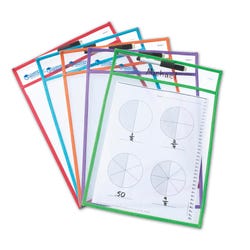 Learning Resources Write and Wipe Pockets, Set of 5, Item Number 1426286