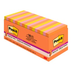 Image for Post-it Super Sticky Pop-Up Notes, 3 x 3 Inches, Energy Boost Colors, Pack of 18 from School Specialty