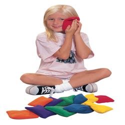 Image for Sportime Fleece Bean Bags, 5 Inches, Assorted Colors, Set of 12 from School Specialty