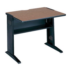 Image for Safco Mobile Computer Desk, Mahogany and Medium Oak from School Specialty