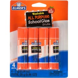 Image for Elmer's Washable Glue Stick, 0.24 Ounce, Clear, Pack of 4 from School Specialty