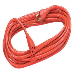 Image for Fellowes Indoor/Outdoor Extension Cord, 25 Feet, Orange from School Specialty