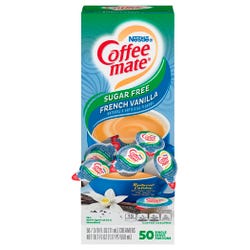 Image for Coffee mate Liquid Creamer Tub Singles, Sugar Free French Vanilla, Pack of 50 from School Specialty