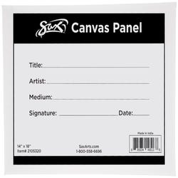 Image for Sax Genuine Canvas Panel, 14 x 18 Inches, White from School Specialty