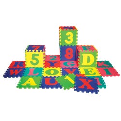 Image for Wonderfoam Alphabet and Number Interlocking Puzzle Mats, Set of 72 from School Specialty