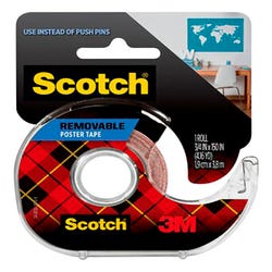 Scotch 109 Removable Poster Tape, Double-Sided, 0.75 x 150 Inches, Clear, Item Number 042015