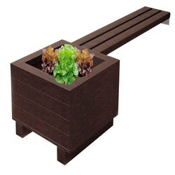 Copernicus Outdoor Planter Bench, Add-on, 18-1/2 x 86-3/4 x 27-1/2 Inches, Item Number 2091588