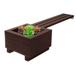 Copernicus Outdoor Planter Bench, Add-on, 18-1/2 x 86-3/4 x 27-1/2 Inches, Item Number 2091588