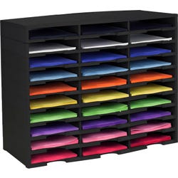 Image for Storex Literature Organizer, 30 Compartments, Black from School Specialty