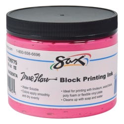 Sax Water Soluble Block Printing Ink, 1 Pint Jar, Magenta Item Number 1299775