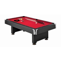 Image for Mizerak Donovan II Billiard Pool Table Set, 99 L x 55 W x 31-1/4 Inches H, Dark Red Slatron Top from School Specialty
