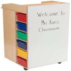 Image for Childcraft Mobile AV Podium with 12 Colored Trays, 27-1/2 x 29-1/8 x 46-1/8 Inches from School Specialty