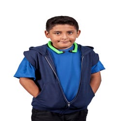 Image for Abilitations Weighted Hoodie Vest, Child Medium, Navy from School Specialty