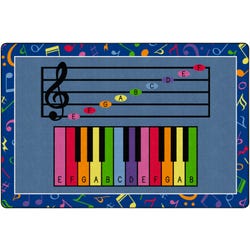 Image for Childcraft Music Notes Carpet, 6 x 9 Feet, Rectangle from School Specialty