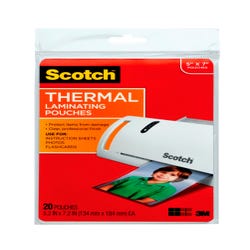 Image for Scotch Thermal Laminating Pouch, 5 x 7 Inches, 5 mil Thick, Pack of 20 from School Specialty