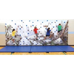 Image for Everlast Mountain Mural Traverse Wall Package, 8 x 20 Feet, Red or Blue Mat from School Specialty