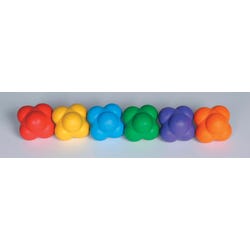 Image for Sportime React-2-Balls with Erratic Bounce, Assorted Colors, Set of 6 from School Specialty