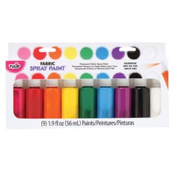 Image for Tulip Fabric Spray Paint Set, 1.9 oz, Assorted, Set of 9 from School Specialty