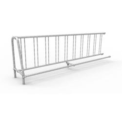 Ultra Site Add-On Portable Single-Sided Traditional Bicycle Rack, 10 ft L, Steel, Galvanized, Item Number 1364680