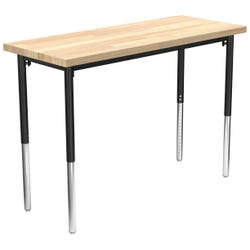 Classroom Select Rectangle Vigor Utility Table, Butcher Block Top Item Number 4000045