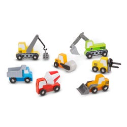 Image for Melissa & Doug Wooden Construction Site Vehicles, Set of 8 from School Specialty