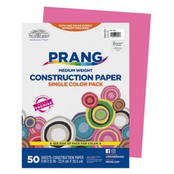 Image for Prang Medium Weight Construction Paper, 9 x 12 Inches, Hot Pink, 50 Sheets from School Specialty