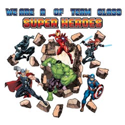 Image for Eureka Marvel Team of Class Super Heroes Bulletin Board Set, 27 Pieces from School Specialty