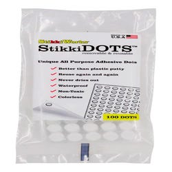 Image for StikkiWorks Stikki Dots Mounting Adhesive, Reusable and Removable, Colorless, Pack of 100 from School Specialty