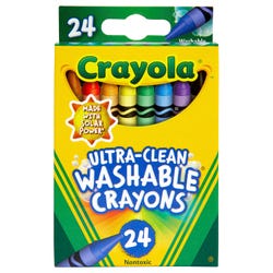 Image for Crayola Ultra Clean Washable Color Max Crayons, Standard Size, Set of 24 from School Specialty