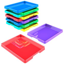 Storex Sorting and Crafts Tray, 12 x 16 Inches, Assorted Colors, Set of 12 Item Number 2021189