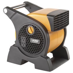 Image for Lasko Pro-Performance High Velocity Utility Fan with Integrated Power Outlets, Yellow/Black from School Specialty