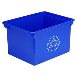 School Smart Recycle Bin, 9 Gallon, Blue 2003503