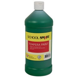 School Smart Tempera Paint, Green, 1 Quart Bottle Item Number 2002717