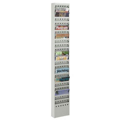 Image for Safco Magazine Rack, 23 Pocket, 10 x 4 x 65-1/2 Inches, Gray from School Specialty
