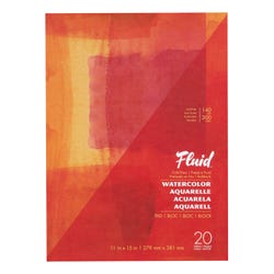 Image for Speedball Fluid Cold Press Watercolor Pad, 11 x 15 Inches, 20 Sheets from School Specialty