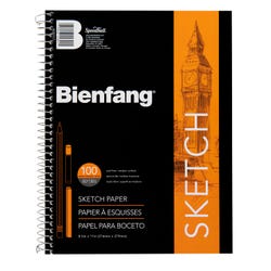 Image for Bienfang Spiral Bound Lightweight Sketchbook, 50 lb, 8-1/2 x 11 Inch, 100 Sheets from School Specialty