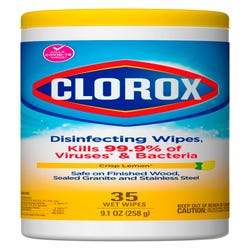 Image for Clorox Disinfecting Wipe - 35 Count, Lemon Scent, Pack of 12 from School Specialty