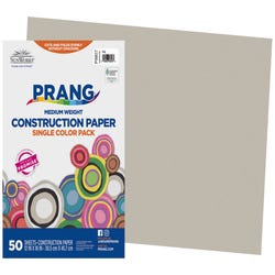 Image for Prang Medium Weight Construction Paper, 12 x 18 Inches, Gray, 50 Sheets from School Specialty