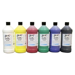 Sax Heavy Body Acrylic Paint, Quart Bottles, Assorted Colors, Set of 6 Item Number 1572494