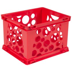 Image for Storex Mini Crate, Ruby Red, Pack of 12 from School Specialty
