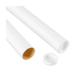 Image for ULINE White Tubes with End Caps, 2 x 24 Inches from School Specialty