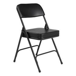 Image for National Public Seating 3200 Series 2-Inch Thick Padded Folding Chair, 18-1/2 Inch Seat, Black, Set of 2 from School Specialty