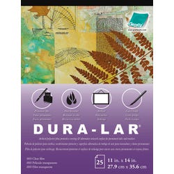 Image for Grafix Dura-Lar Transparent Film, 11 x 14 Inches, 0.003 Inch Thickness, 25 Sheets from School Specialty