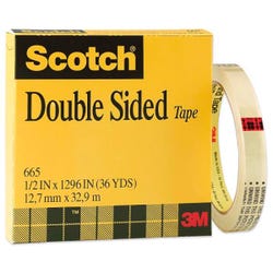 Image for Scotch 665 Double-Sided Tape, 0.50 x 1296 Inches, Clear from School Specialty