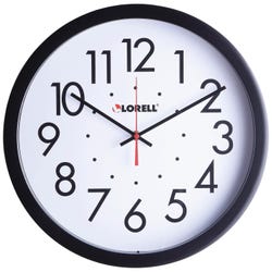 Image for Lorell Self-Set Wall Clock, 14-1/2 Inches, Black from School Specialty