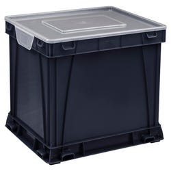 Image for Storex Storage and Filing Cube, Black/Clear, Pack of 3 from School Specialty