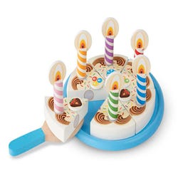 Image for Melissa & Doug Wooden Birthday Cake Play Food Set, 34 Pieces from School Specialty