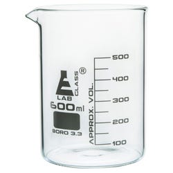 Image for Eisco 600mL Borosilicate Glass Beaker with Spout, Low Form from School Specialty