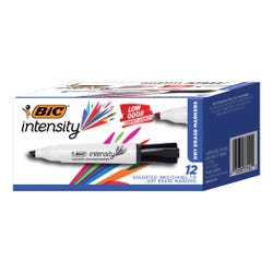 Image for BIC Intensity Low Odor Non-Toxic Dry Erase Marker, Tank Style, Black, Pack of 12 from School Specialty